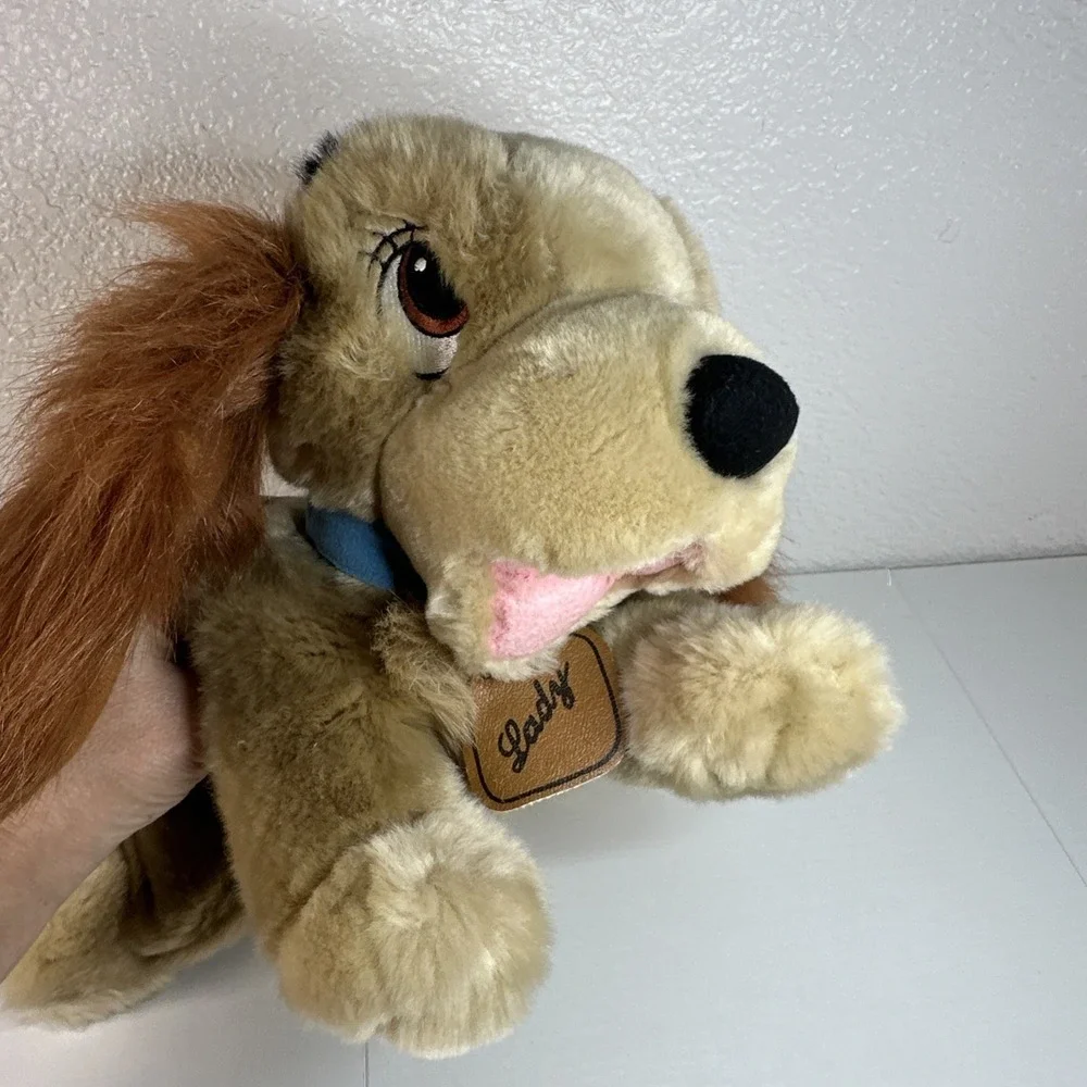 Vintage Disney Store  LADY and the Tramp Cocker Spaniel Plush Stuffed Animal 12